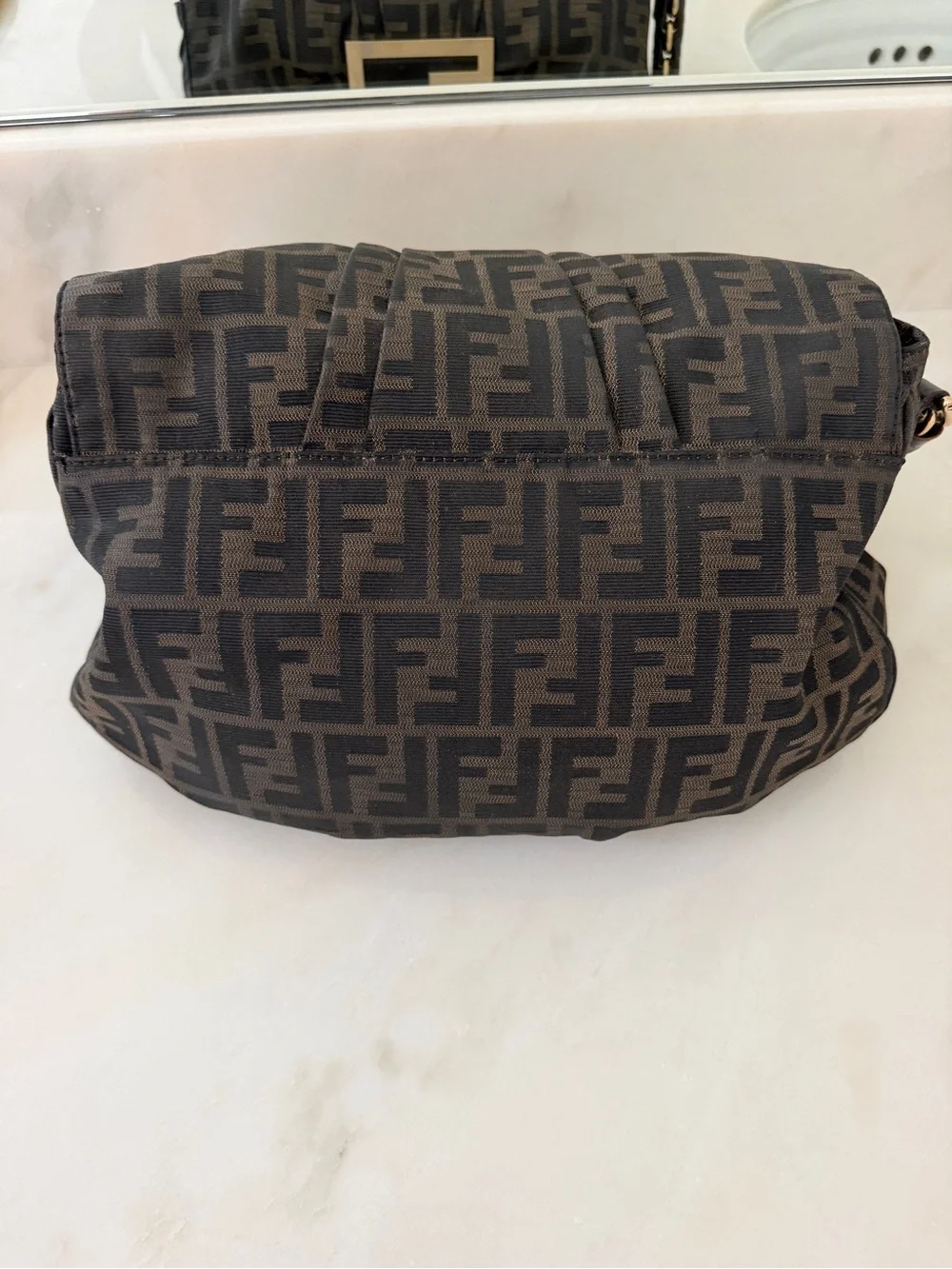 Fendi Marshmallow Zucca Flap Bag Gold Hardware - Picture 5 of 10
